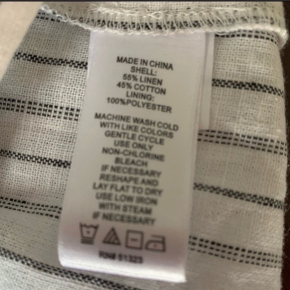 NWT 1. State black and white striped button down shirt dress size small - Picture 4 of 4